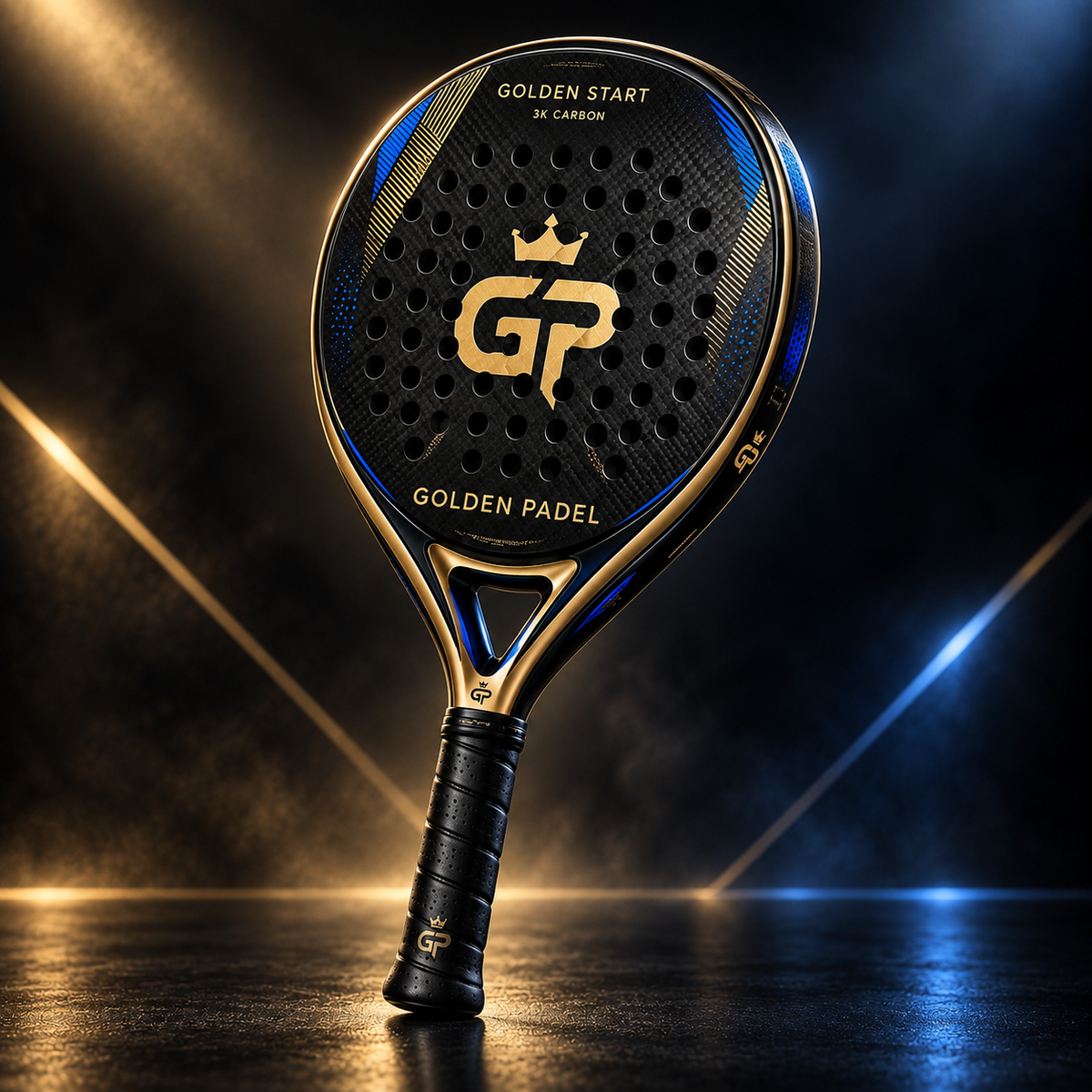 Golden Start raquette de padel carbone 3K Golden Padel - vue trois quarts